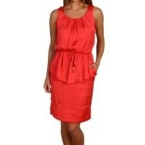 Vince Camuto Coral Sleeveless Peplum Dress Size 14